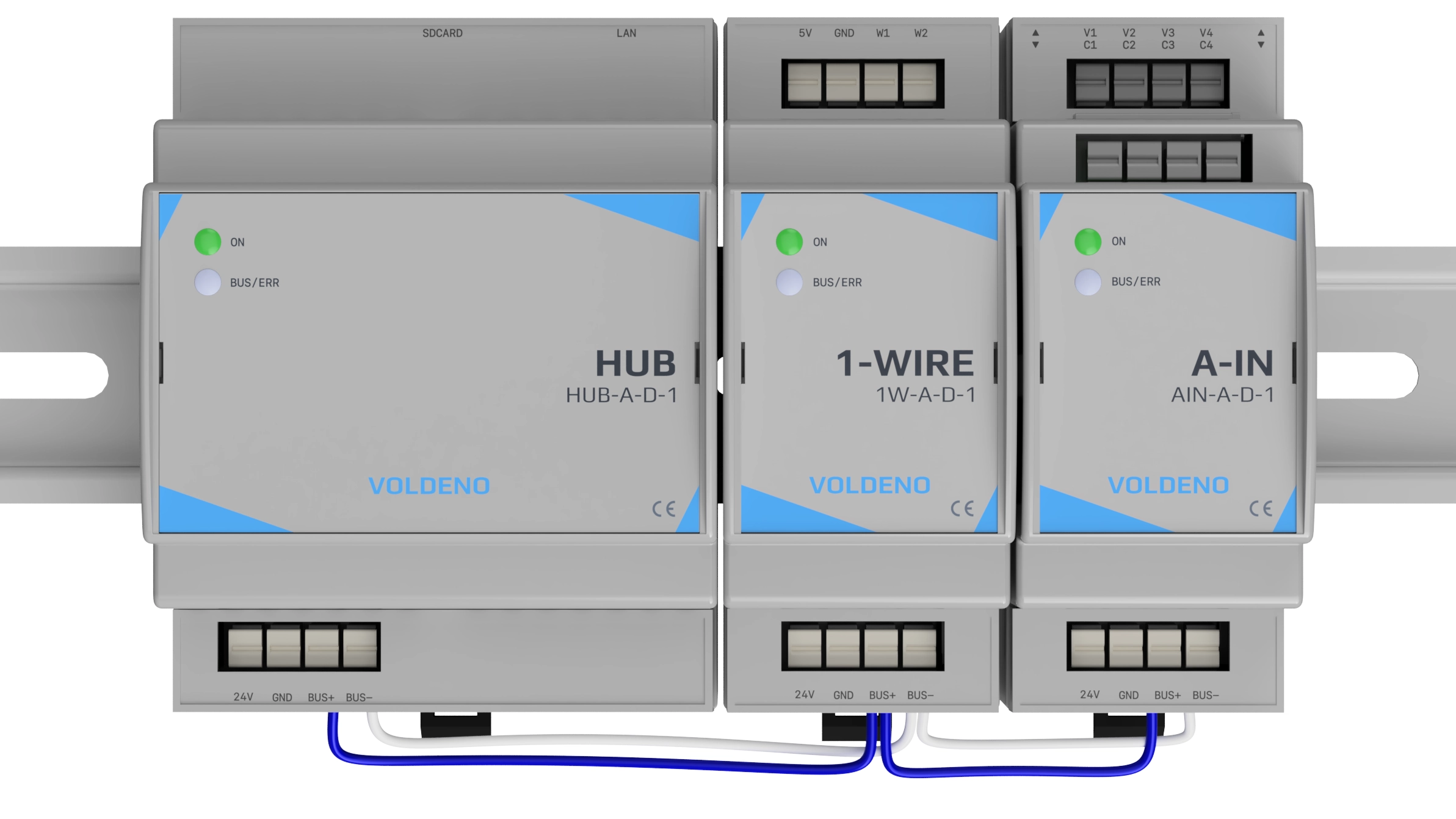 Topologia magistrali Voldeno - widok z przodu